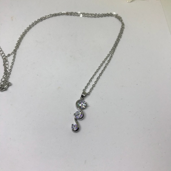 Crystal Drop Necklace [JW-20] - Picture 2 of 8